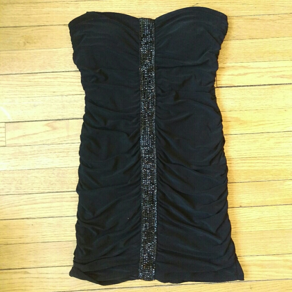 EUC strapless sequined dress